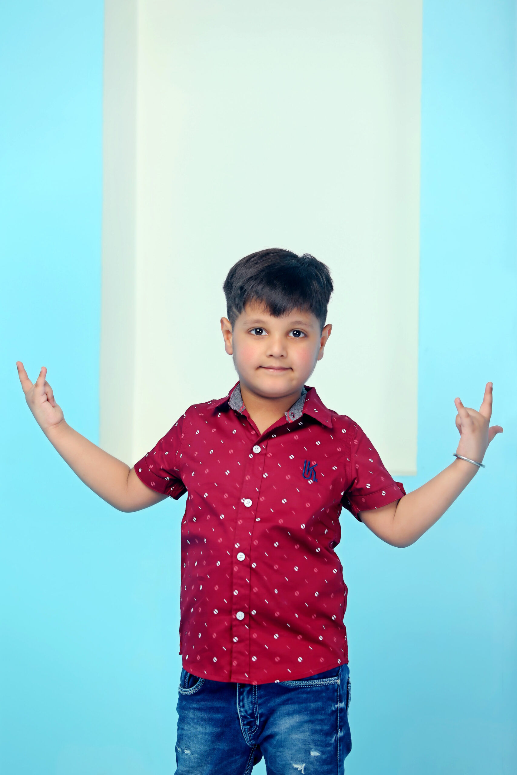 Printed Shirt Maroon - Image 4