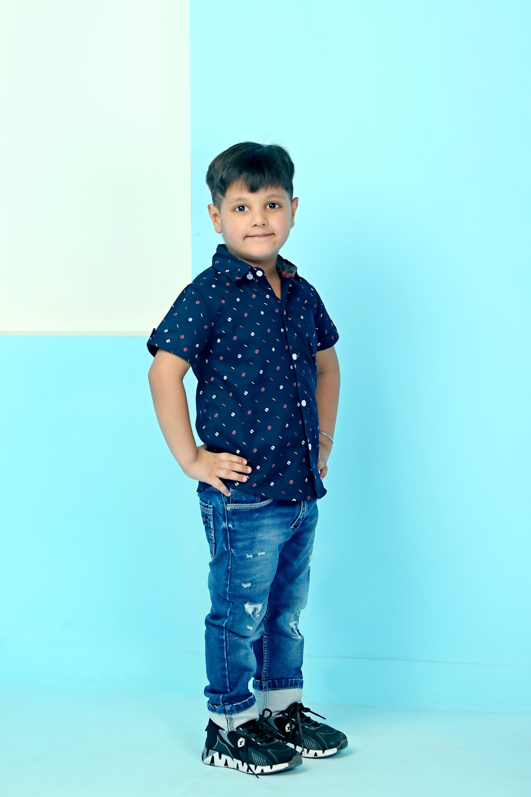 Printed Shirt Dark Navy Blue - Image 2