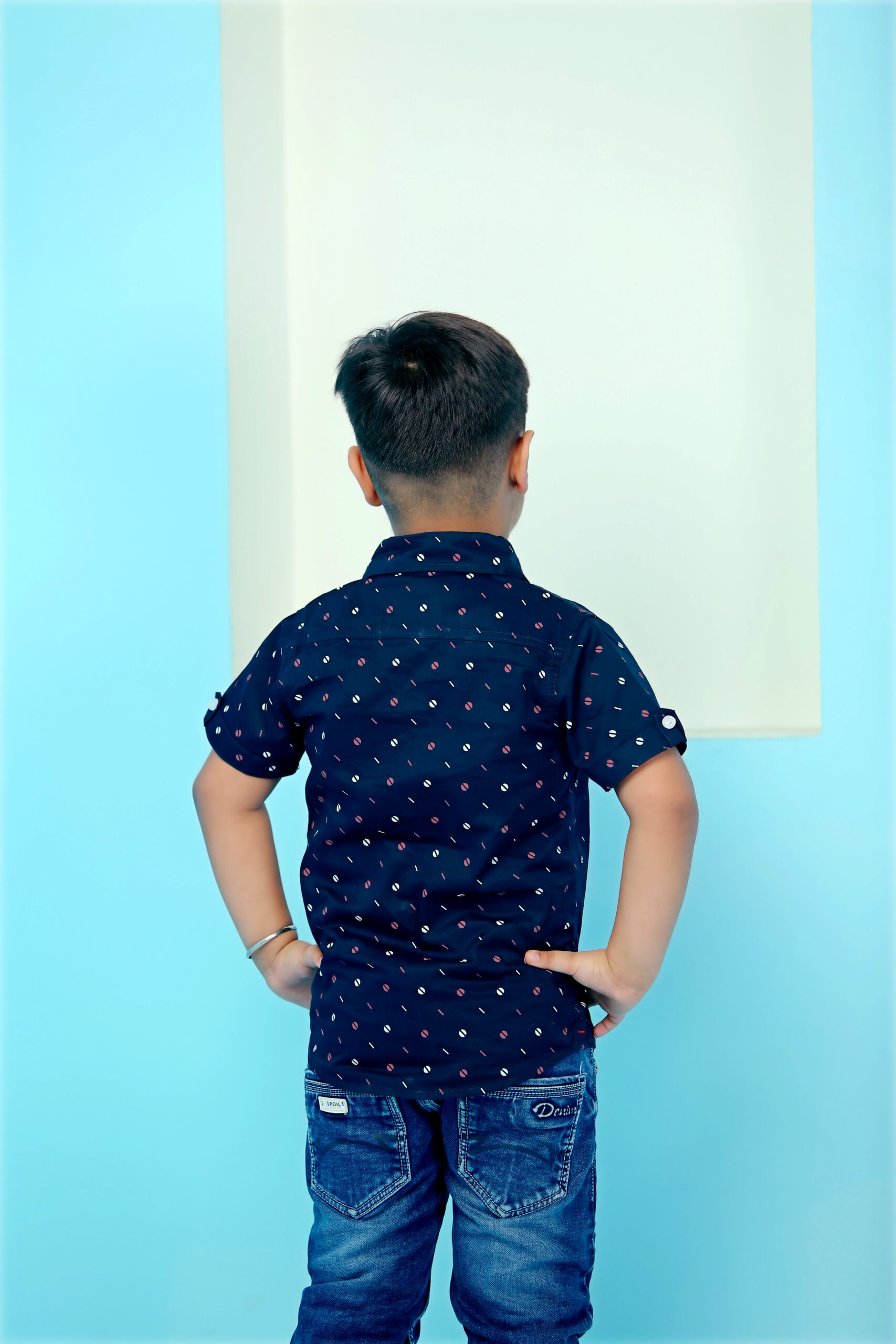 Printed Shirt Dark Navy Blue - Image 5