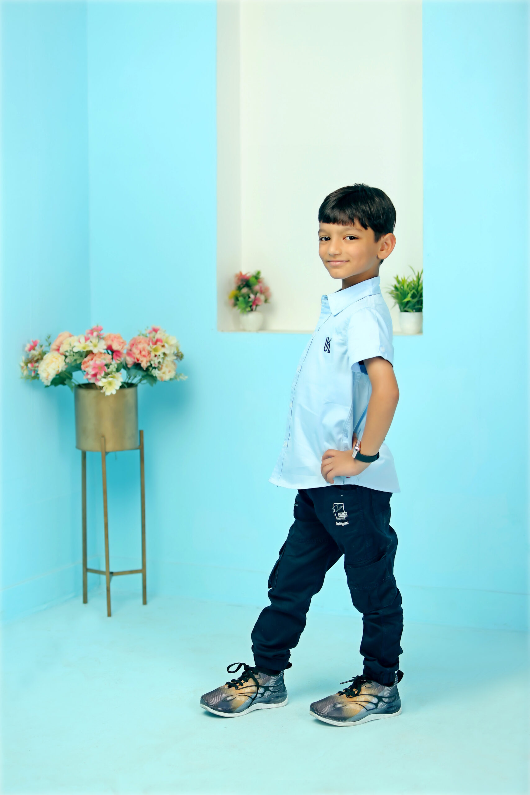 Plain Shirt Sky Blue - Image 3