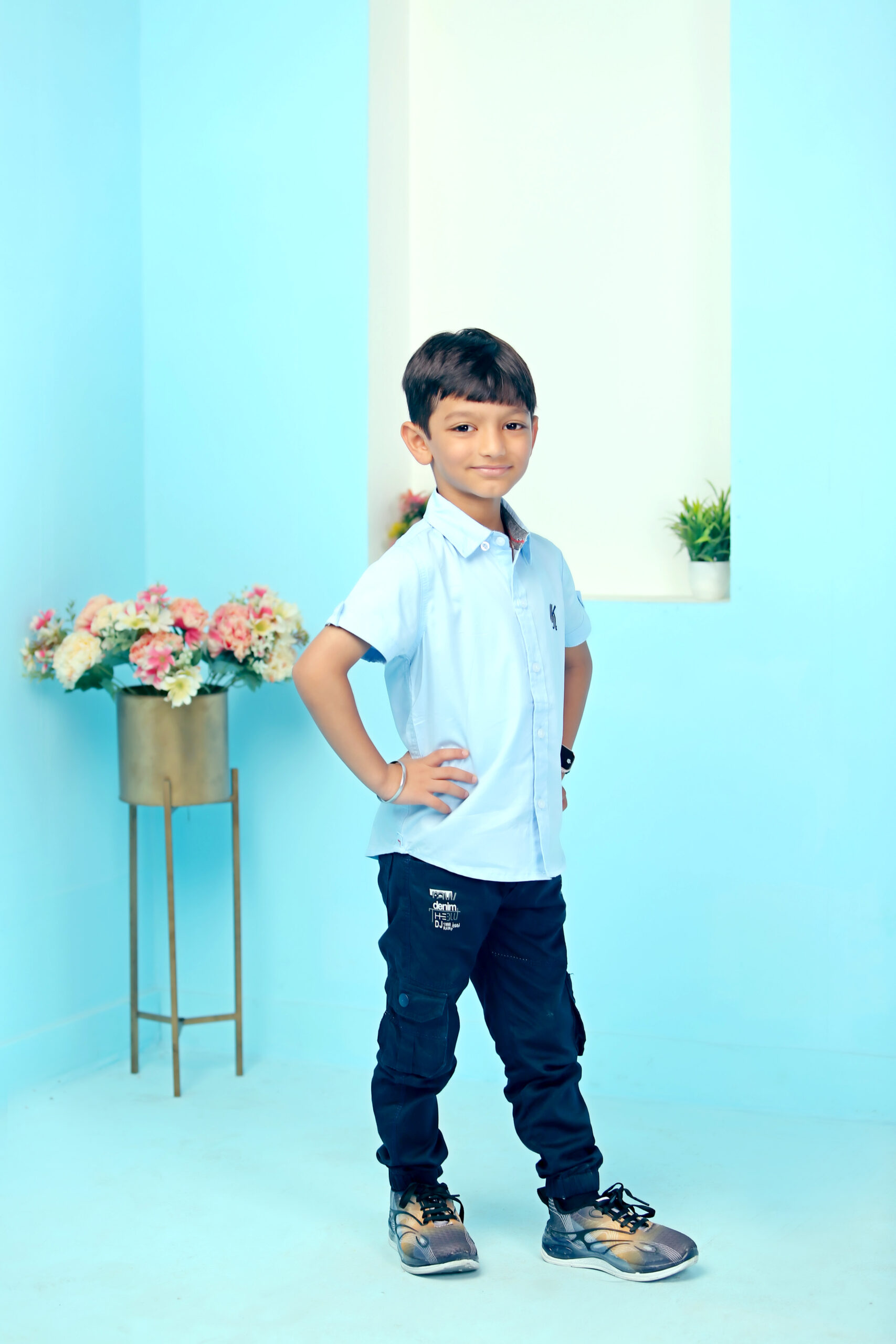 Plain Shirt Sky Blue - Image 4