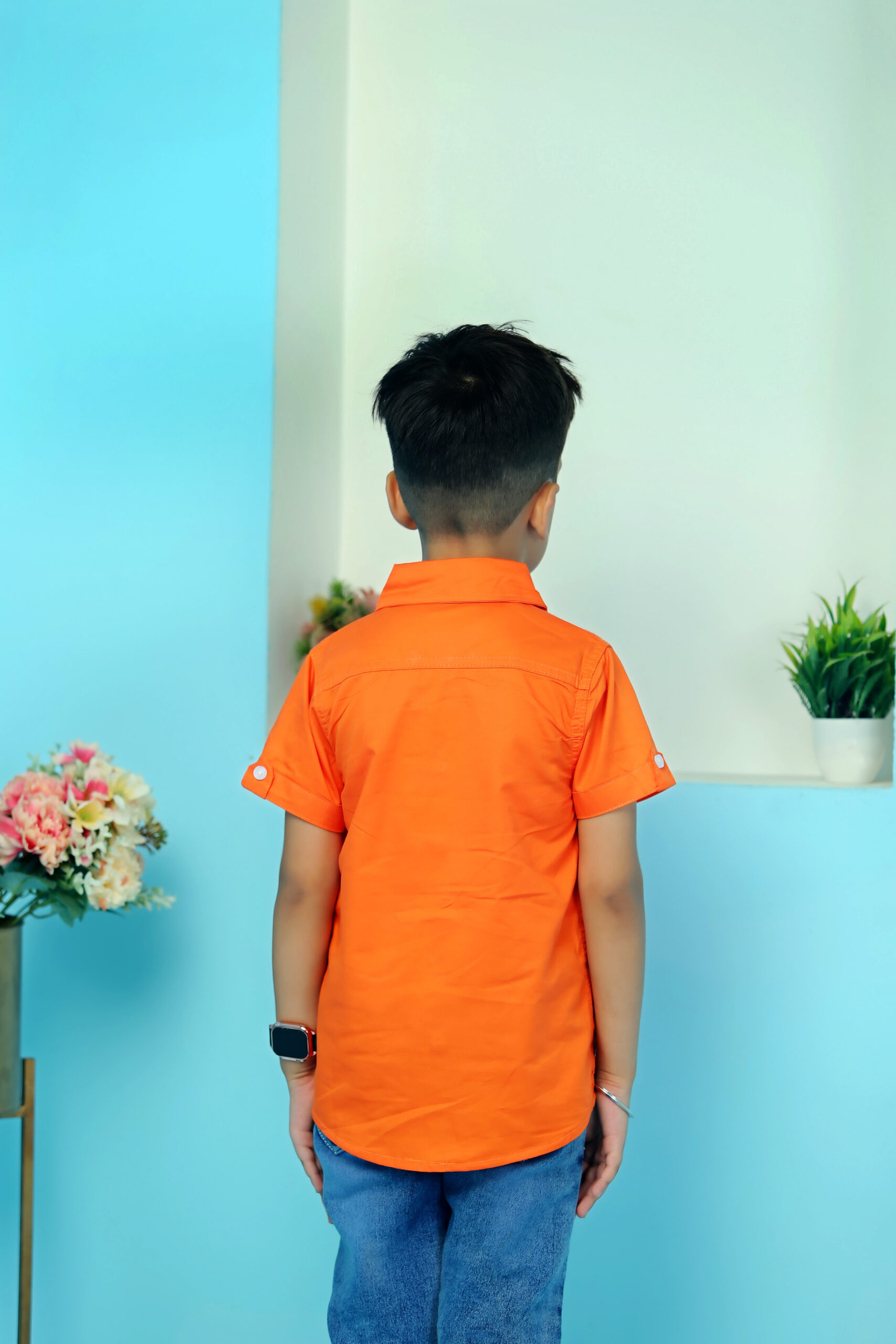Plain Shirt Orange - Image 5