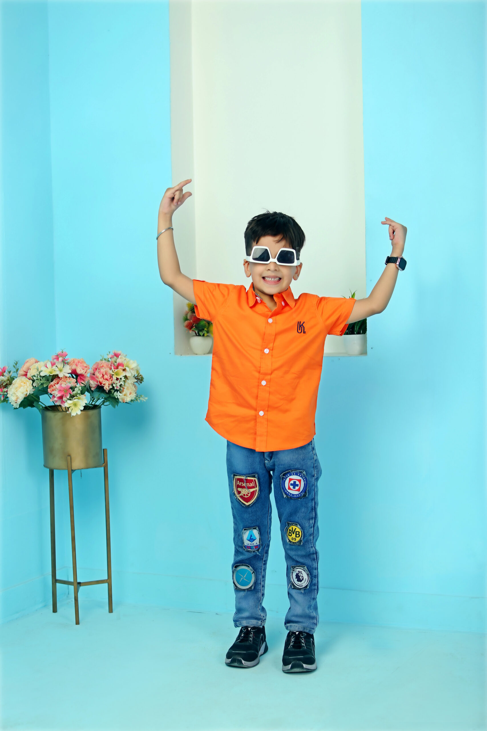 Plain Shirt Orange - Image 2